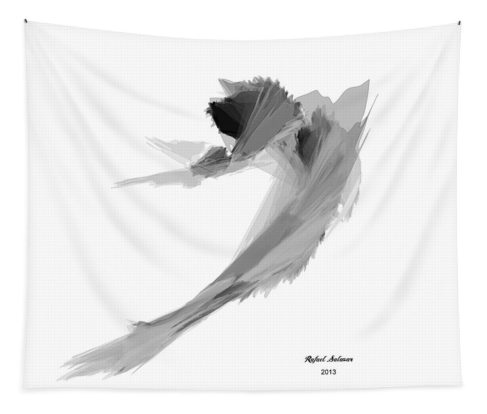 Sketches Tapestry featuring the digital art Abstract #1 by Rafael Salazar