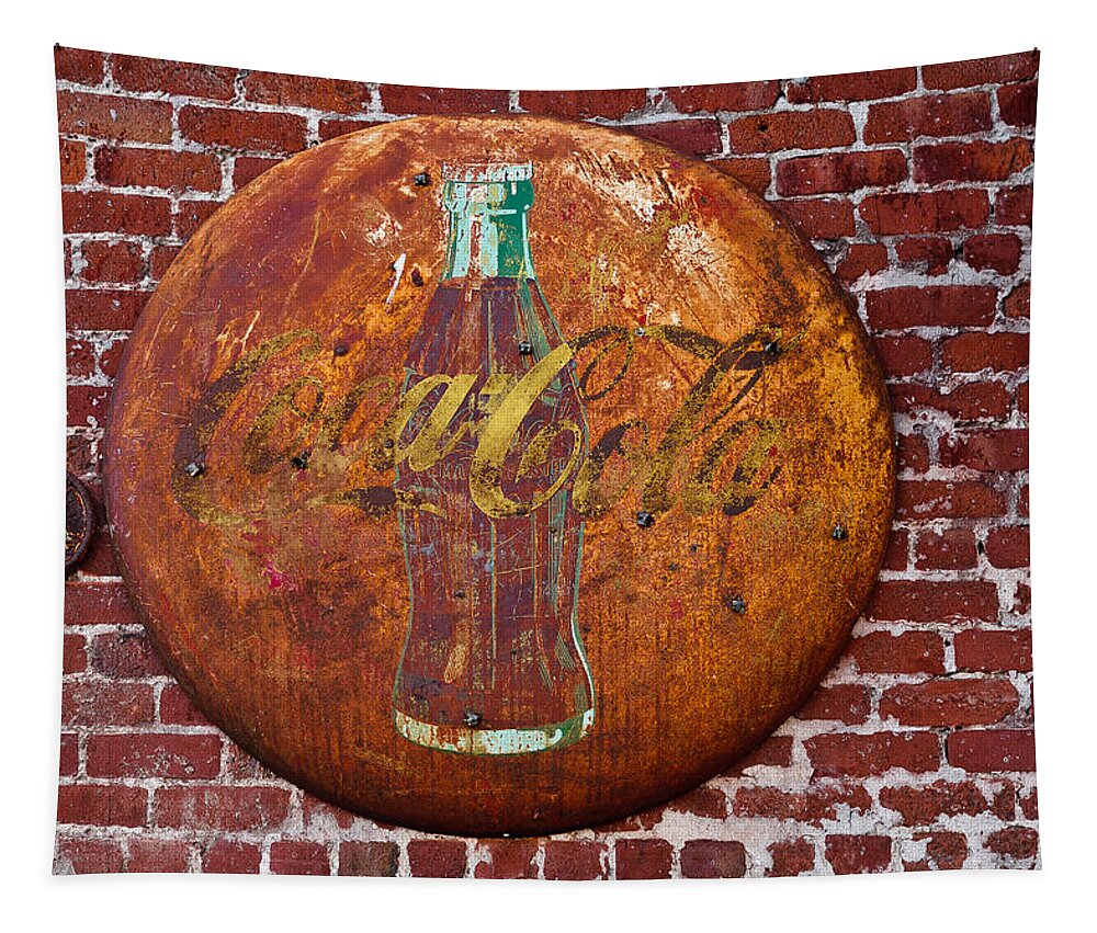 Vintage Tapestry featuring the photograph Antique Coke sign 1 by David Smith