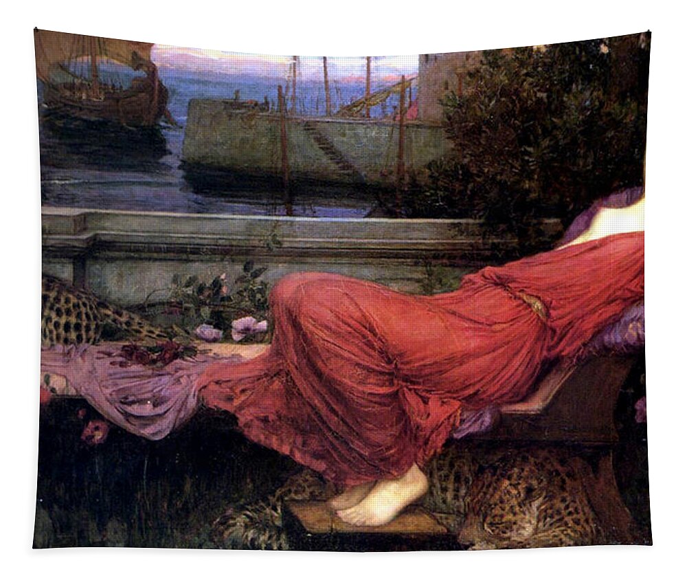 Ariadne Tapestry featuring the painting Ariadne #1 by John William Waterhouse