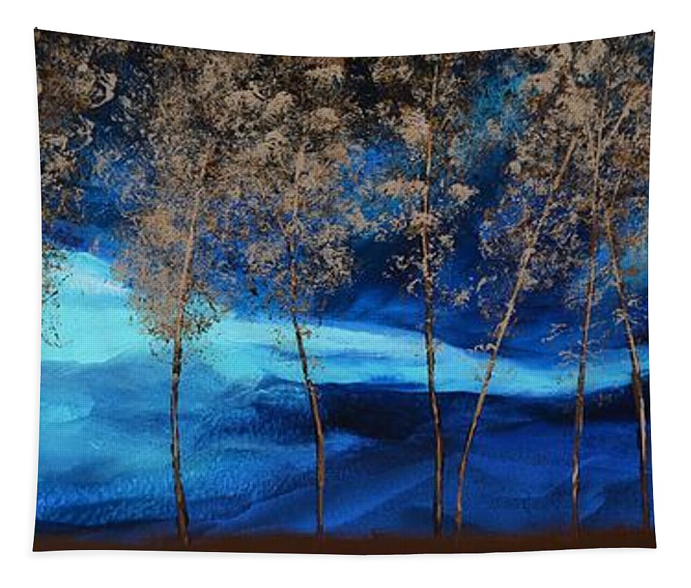 Storm Tapestry featuring the painting Brewing Storm by Linda Bailey