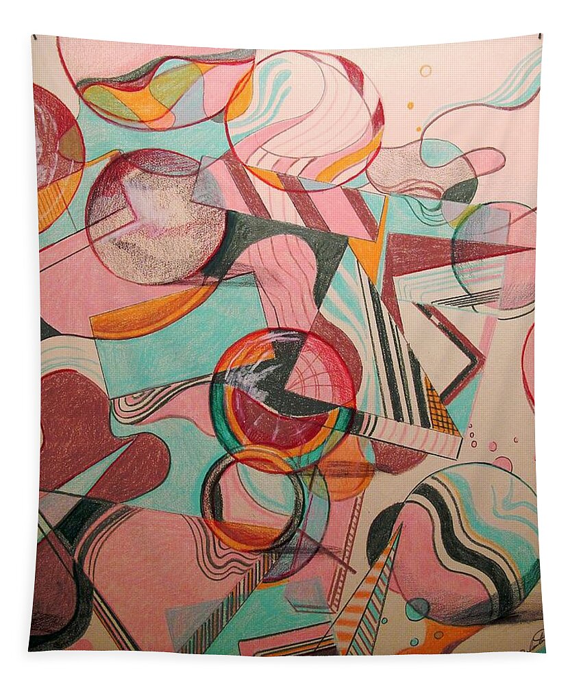 Candy Tapestry featuring the drawing Candy by John Duplantis