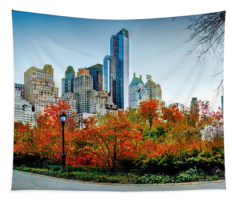 Central Park Tapestry featuring the photograph Changing Of The Seasons by Az Jackson