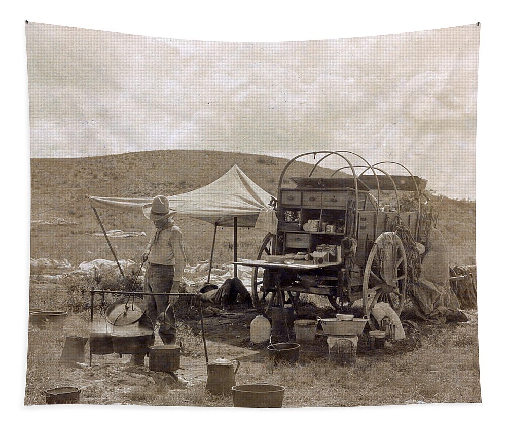 Occupation Tapestry featuring the photograph Chuckwagon, 1907 #1 by Science Source