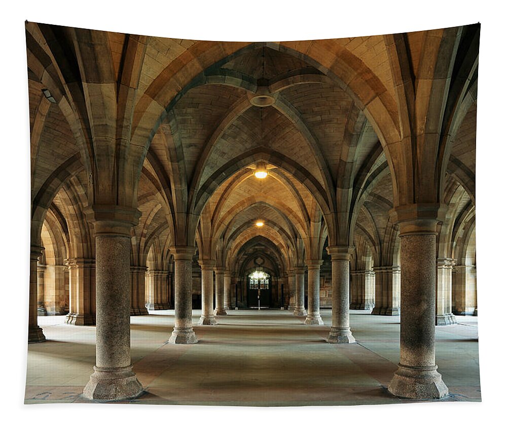 University Of Glasgow Tapestry featuring the photograph Cloisters #2 by Grant Glendinning