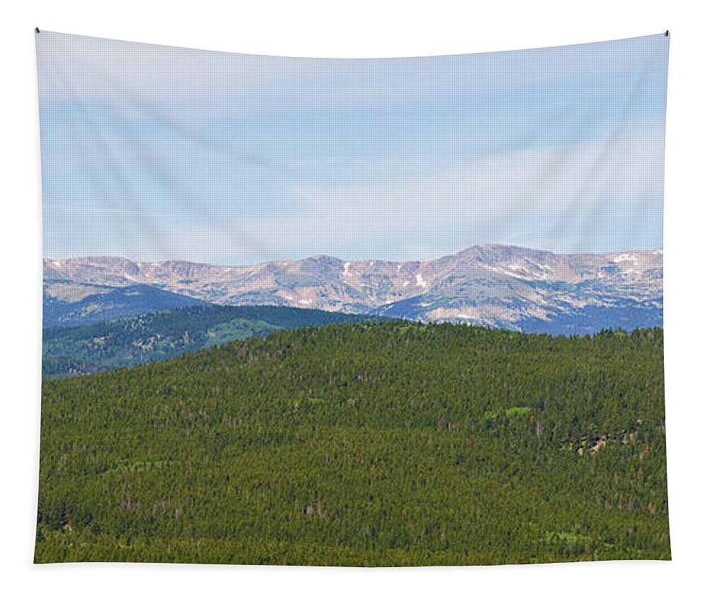 Rocky Mountains Tapestry featuring the photograph Colorado Continental Divide 5 Part Panorama 1 by James BO Insogna