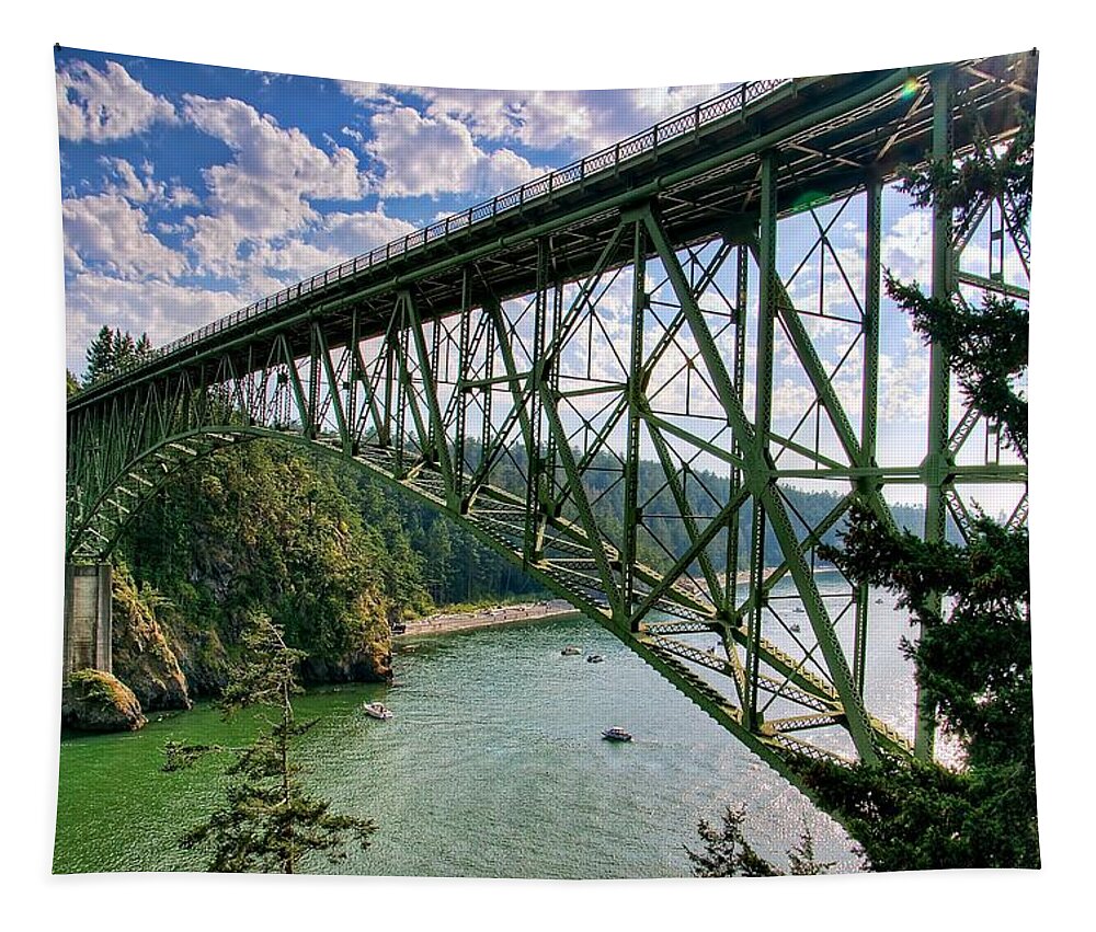Deception Pass Tapestry featuring the photograph Deception Pass #1 by Spencer McDonald