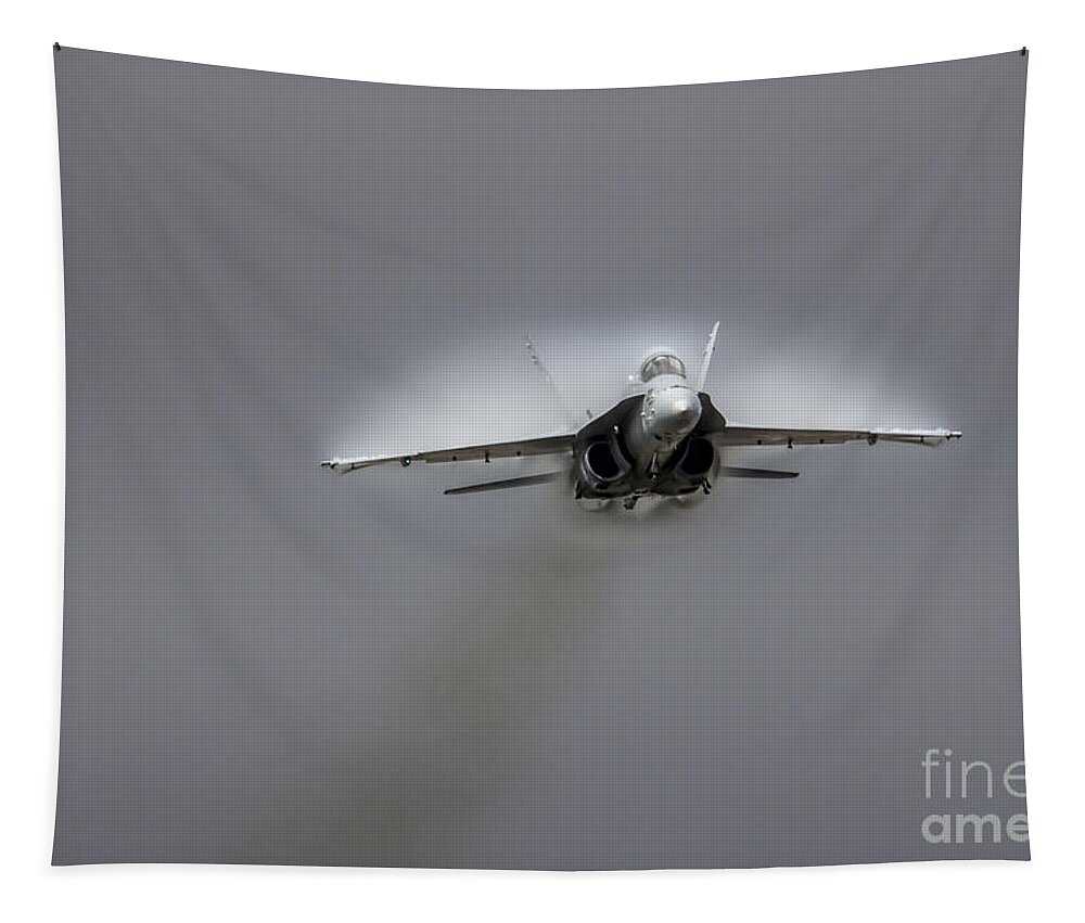 F18 Tapestry featuring the photograph F18 Super Hornet #1 by Airpower Art