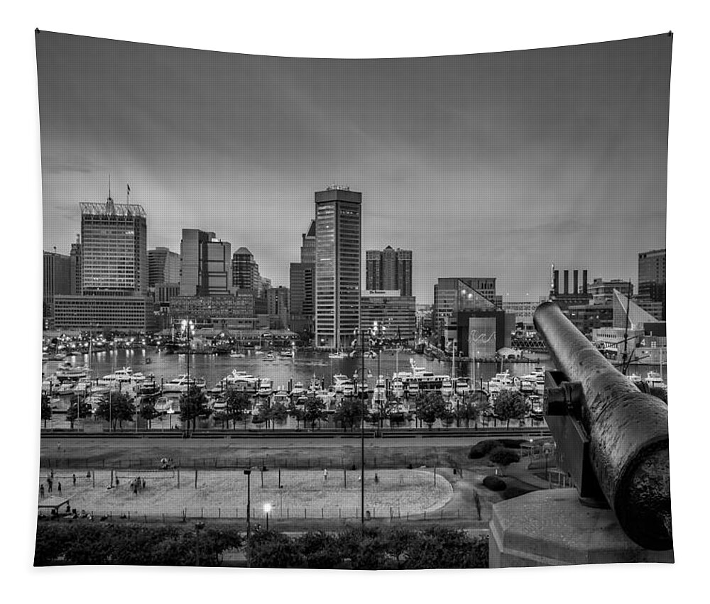 Baltimore Tapestry featuring the photograph Federal Hill In Baltimore Maryland by Susan Candelario