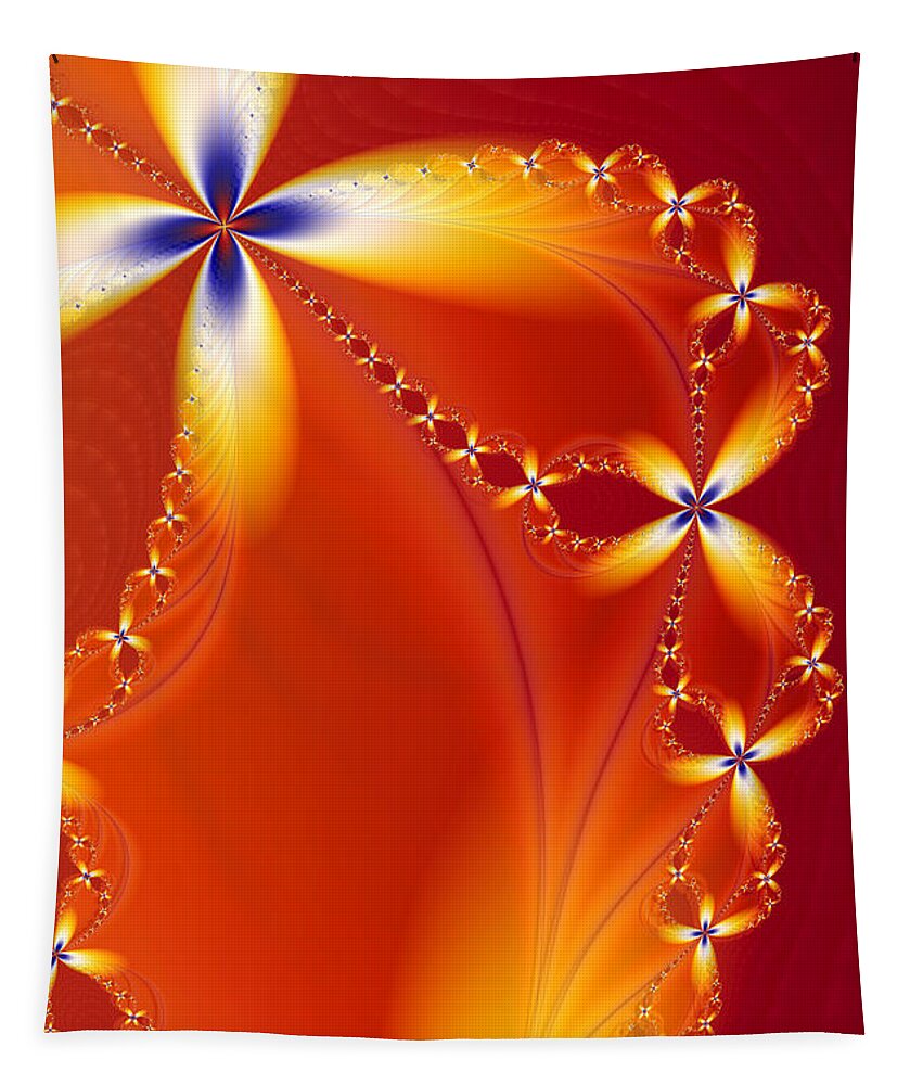 Digital Art Tapestry featuring the digital art Firefly #1 by Lori Grimmett