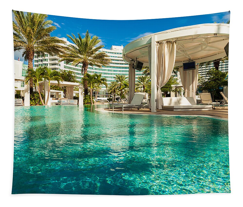 Architecture Tapestry featuring the photograph Fontainebleau Hotel by Raul Rodriguez