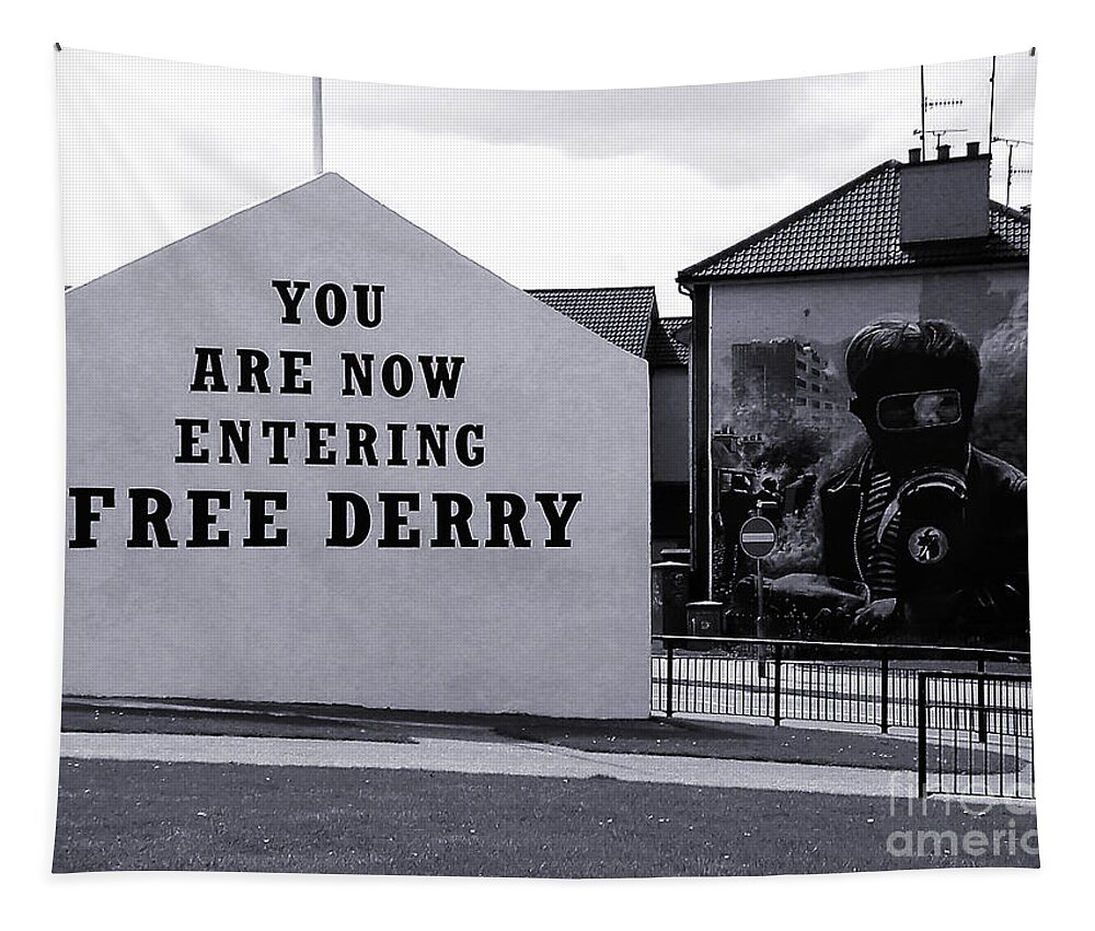 Free Derry Corner Tapestry featuring the photograph Free Derry Corner 7 by Nina Ficur Feenan