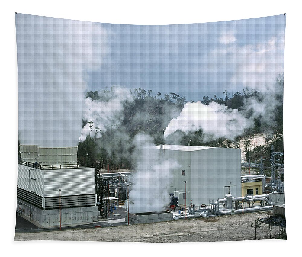 Cfe Tapestry featuring the photograph Geothermal Power Plant In Mexico #1 by Theodore Clutter