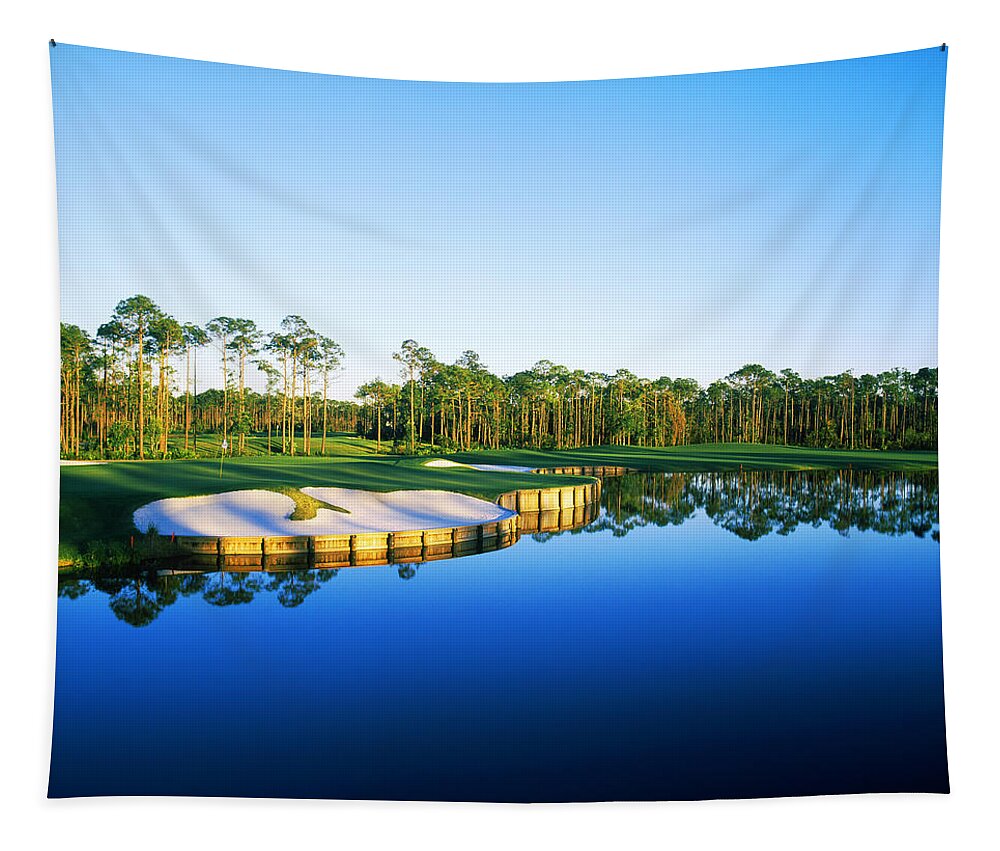 Photography Tapestry featuring the photograph Golf Course At The Lakeside, Regatta #1 by Panoramic Images