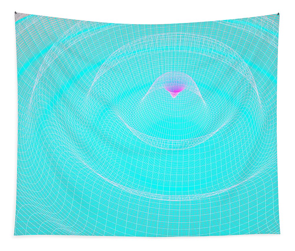 Accretion Tapestry featuring the photograph Gravitational Waves, Illustration #1 by Ella Marus Studio