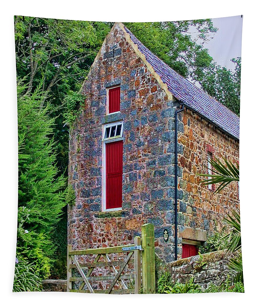 Isle Of Guernsey Tapestry featuring the photograph Guernsey Barn #1 by Bellesouth Studio