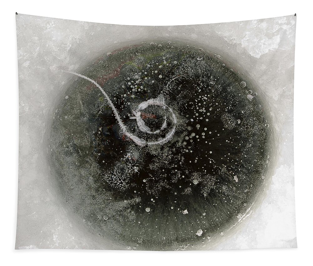 Ice Tapestry featuring the photograph Ice fishing hole by Steven Ralser
