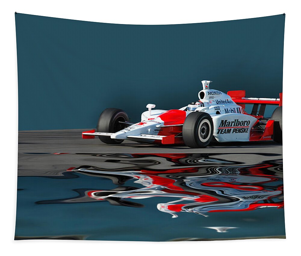Racing Tapestry featuring the photograph Indy Reflection #1 by Kevin Cable