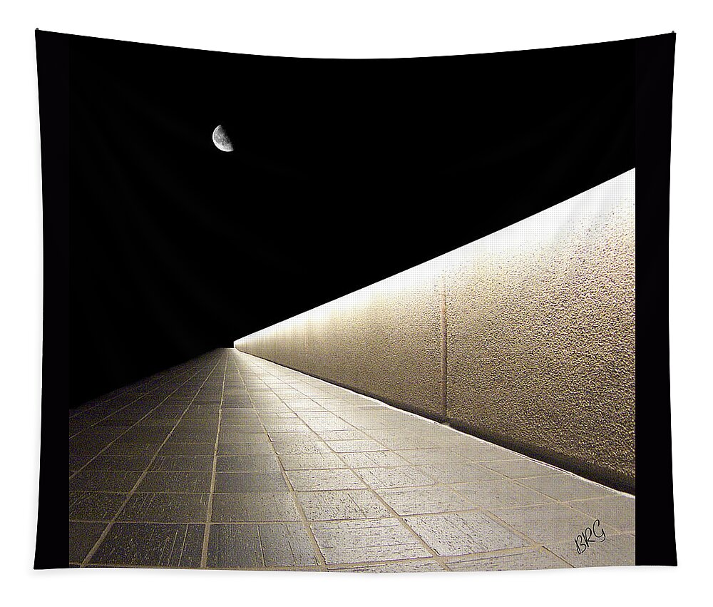 Abstract Architecture Tapestry featuring the photograph Into The Night I by Ben and Raisa Gertsberg