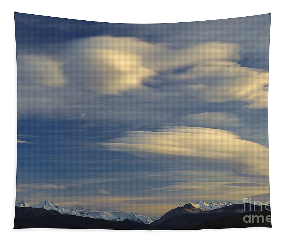 Argentina Tapestry featuring the photograph Lenticular At Dawn, Argentina #1 by John Shaw