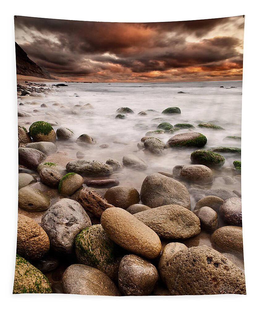 Rocks Tapestry featuring the photograph Lost in a moment #1 by Jorge Maia