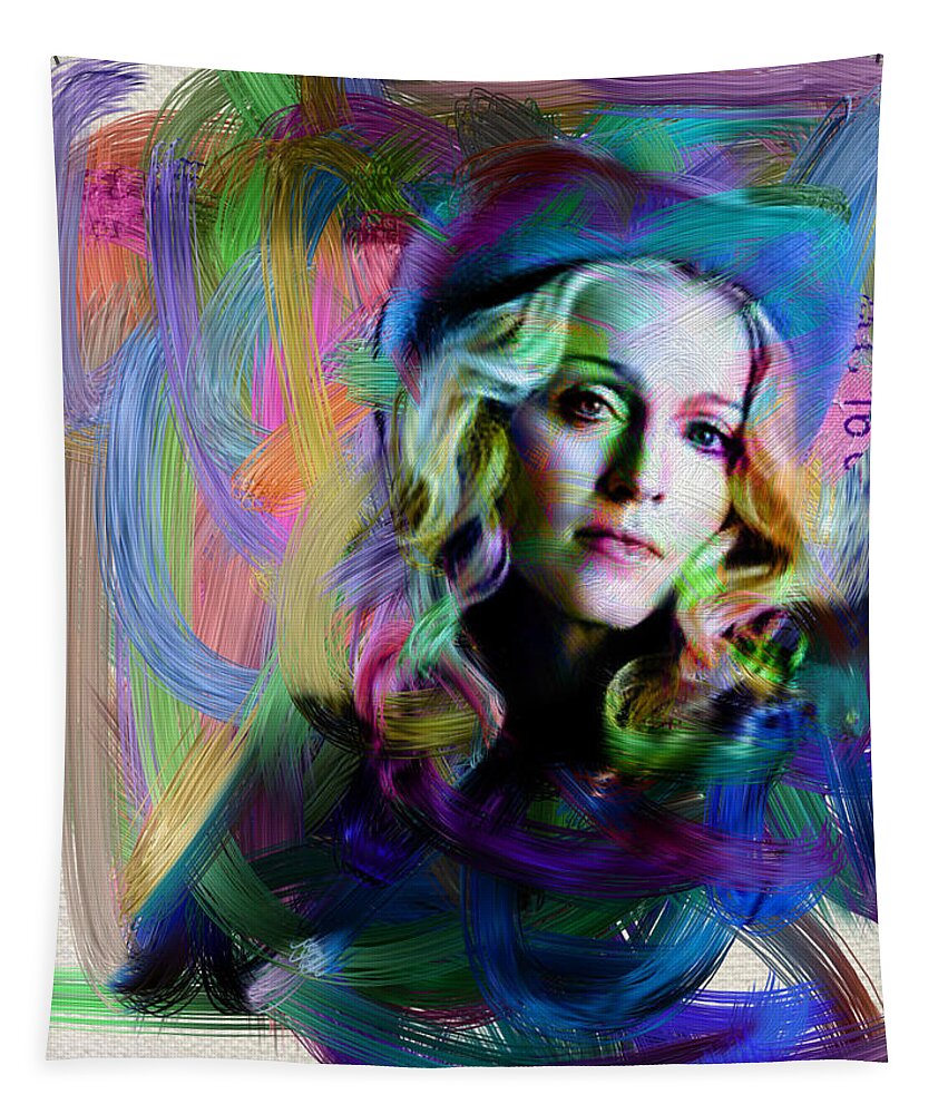 Madonna Tapestry featuring the digital art Madonna #1 by Unknown