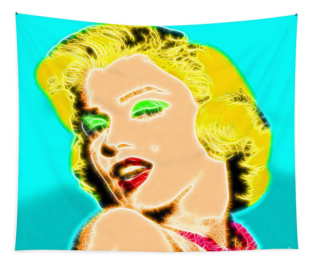 Marilyn Monroe Tapestry featuring the photograph Marilyn Monroe American Icon by Doc Braham
