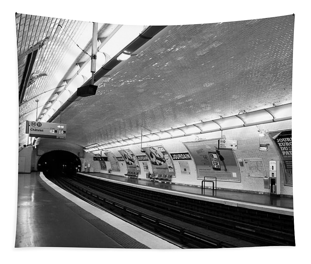 Paris Tapestry featuring the photograph Metro Paris #1 by Chevy Fleet