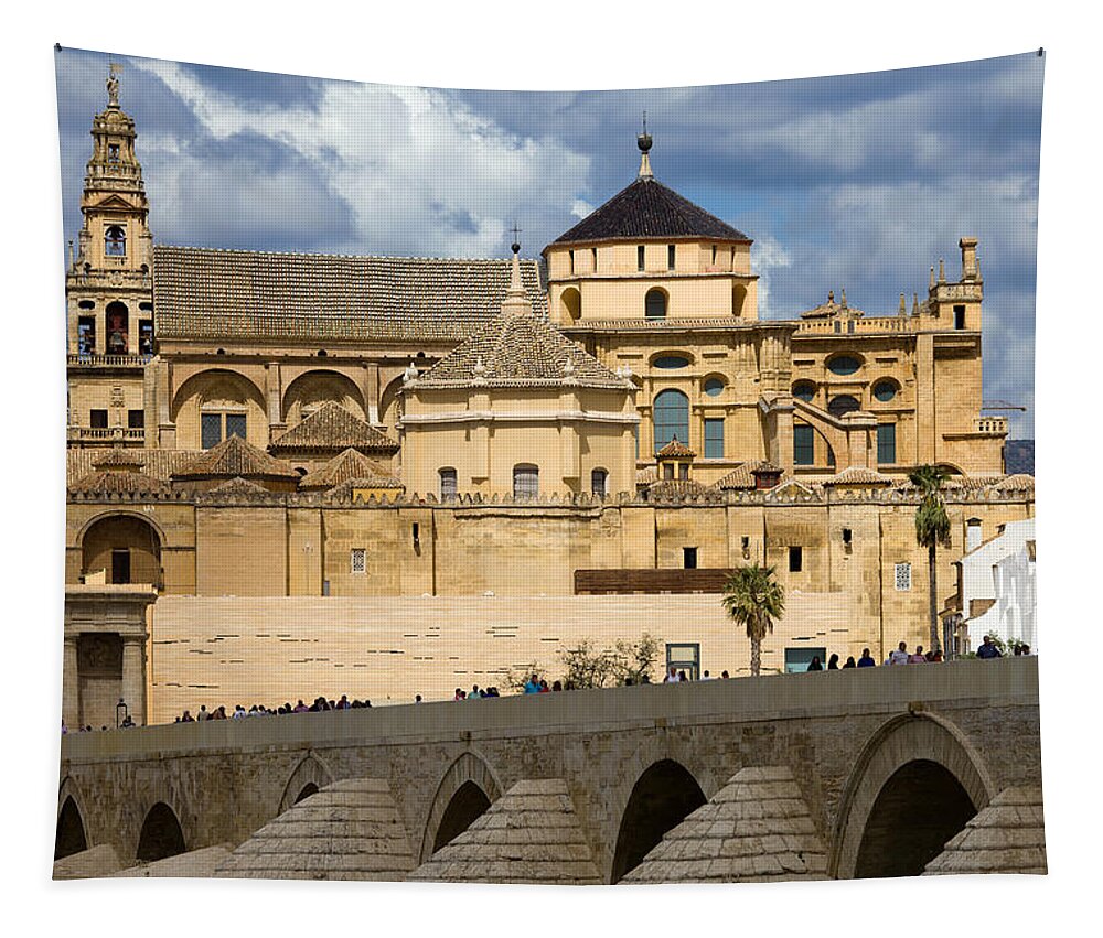 Cordoba Tapestry featuring the photograph Mezquita Cathedral in Cordoba #1 by Artur Bogacki