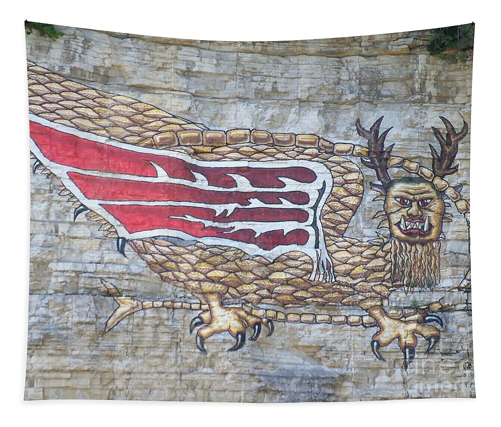  Tapestry featuring the photograph Piasa Bird by Kelly Awad