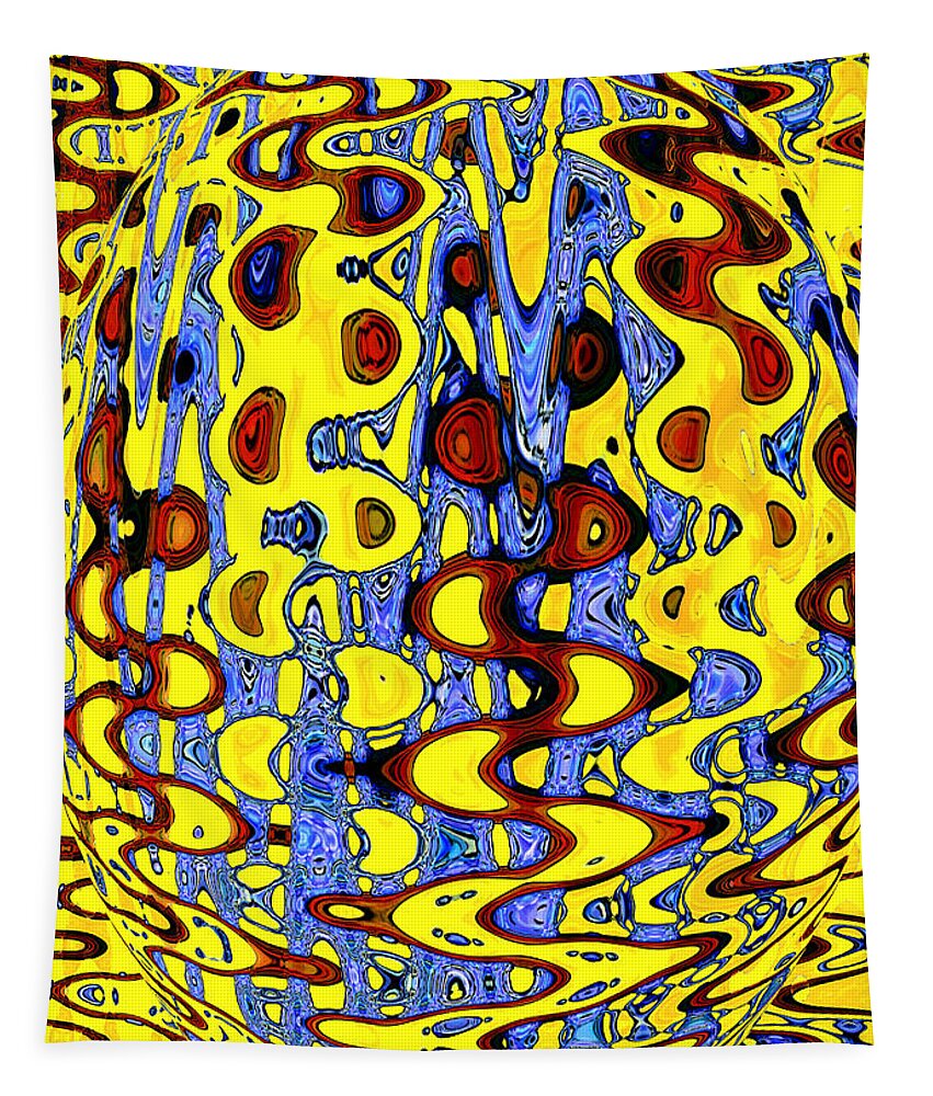 Distortion Tapestry featuring the digital art Pitcher Distortion One #1 by Gary Olsen-Hasek