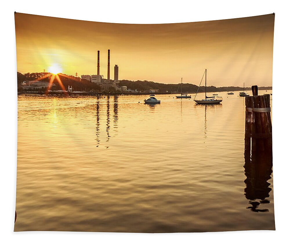 Long Island Tapestry featuring the photograph Port Jefferson #1 by Mihai Andritoiu
