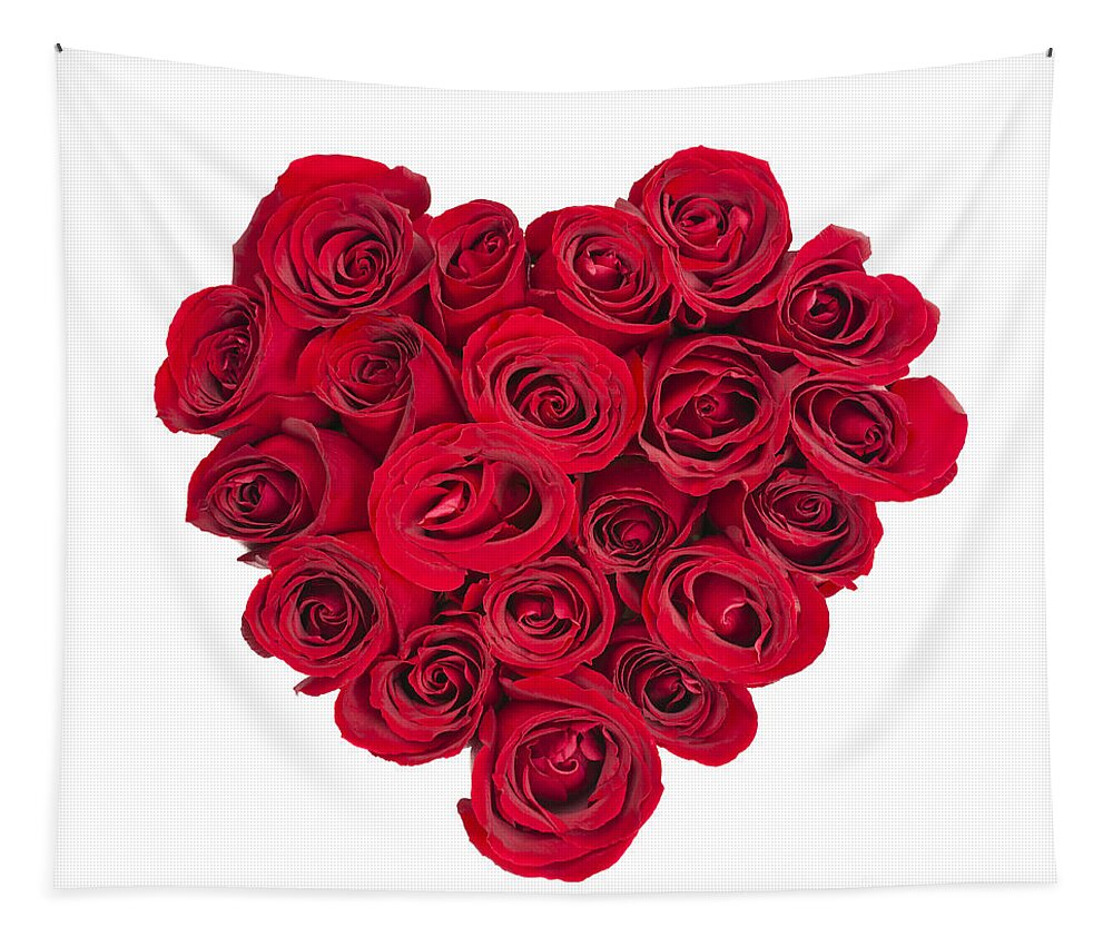 Rose Tapestry featuring the photograph Rose heart 1 by Elena Elisseeva