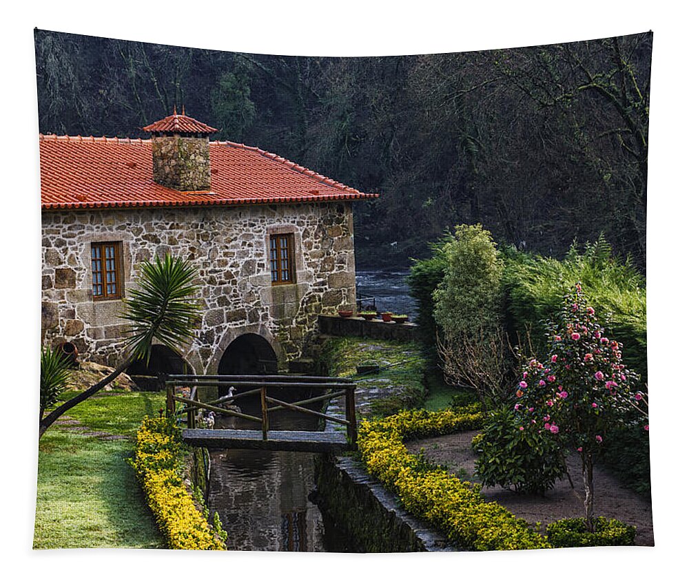 Water Tapestry featuring the photograph Rural landscape #1 by Paulo Goncalves