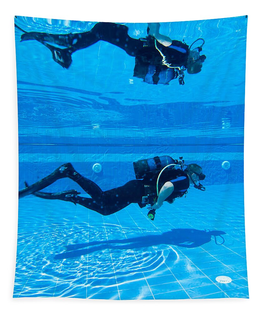 Active Tapestry featuring the photograph Diving Shadow by Roy Pedersen