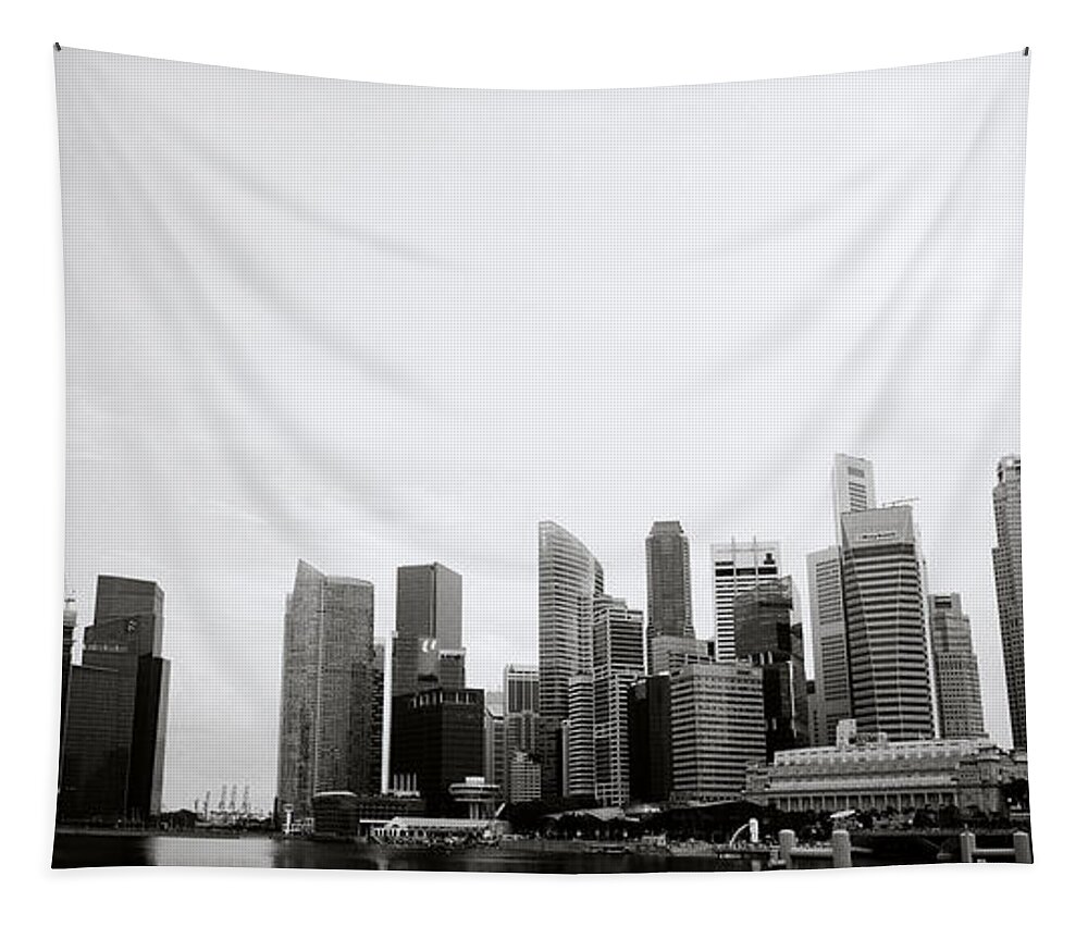 Singapore Tapestry featuring the photograph Singapore Skyline by Shaun Higson