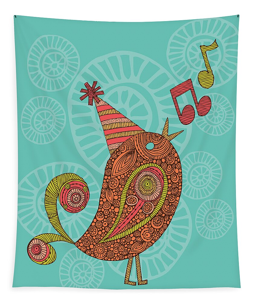 Illustration Tapestry featuring the photograph Singing Bird by Valentina Ramos