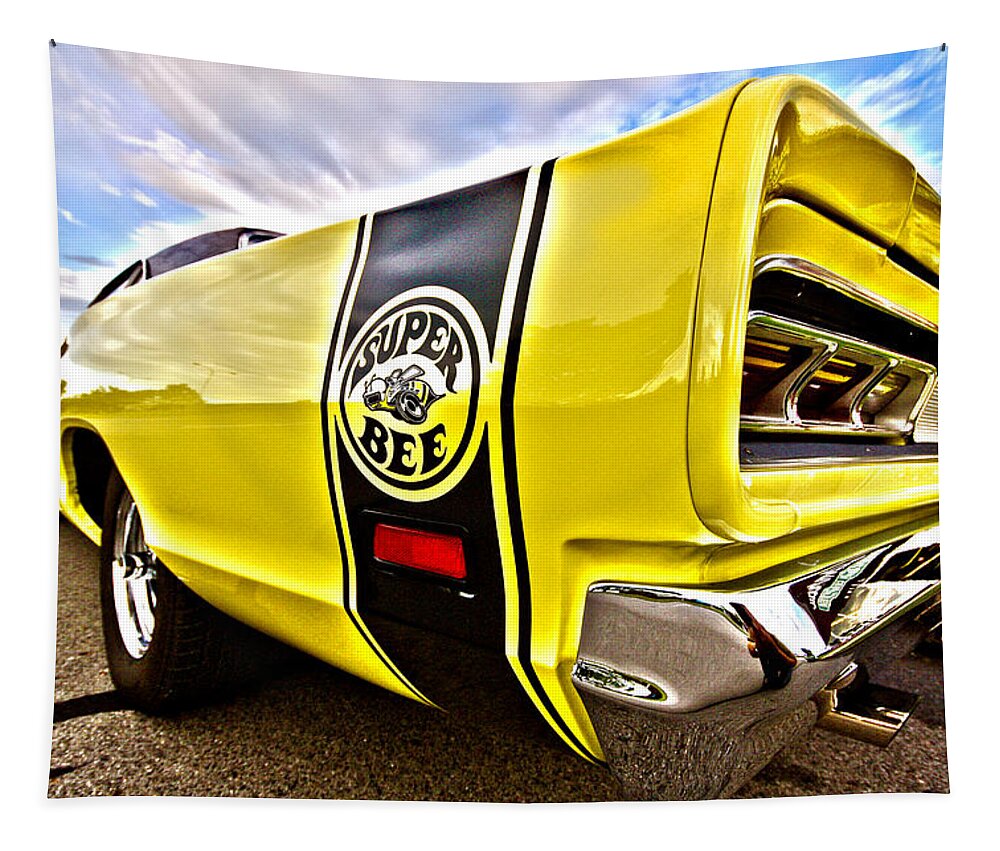 Dodge Tapestry featuring the photograph Super Close Super Bee #1 by Gordon Dean II