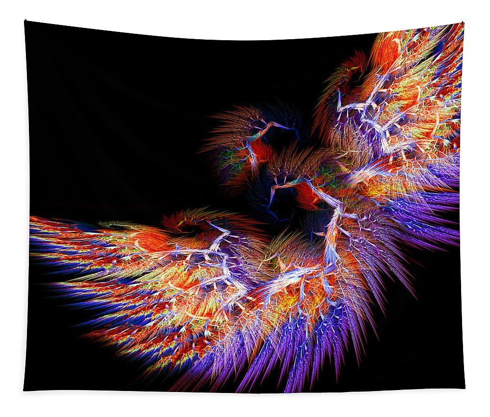 Phoenix Tapestry featuring the digital art Symbol Of Fire #1 by Lourry Legarde