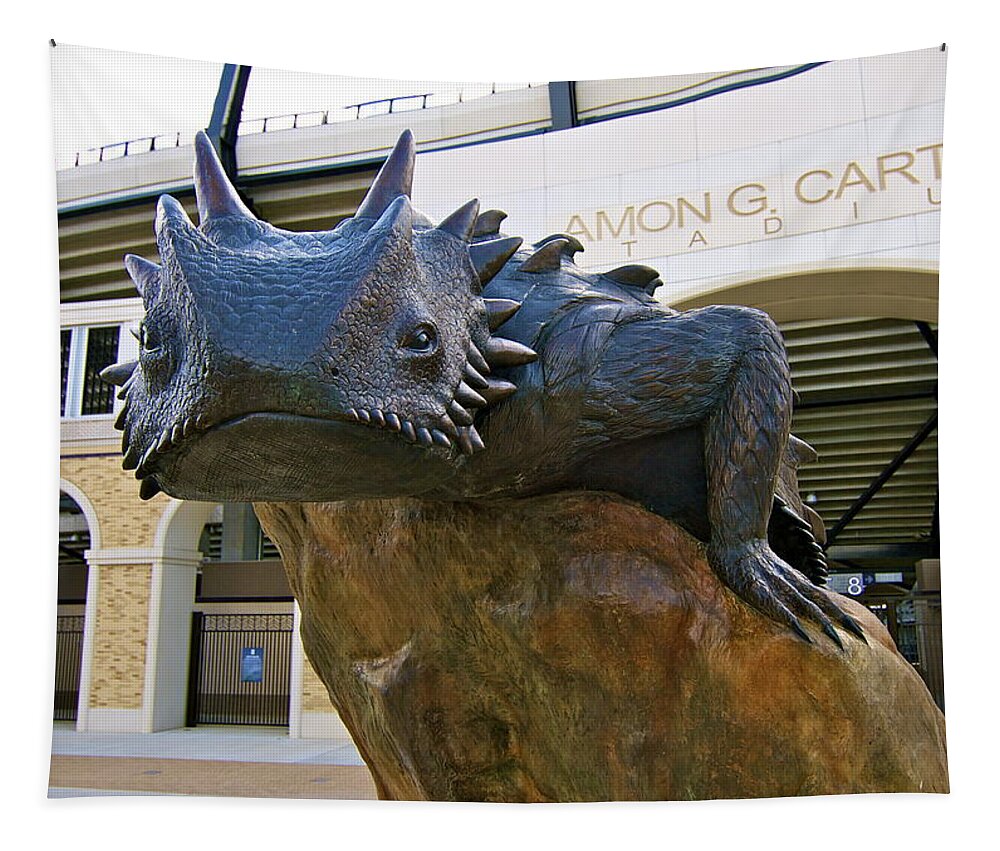 Tcu Tapestry featuring the photograph TCU Horned Frogs..Fear the Frog by John Babis
