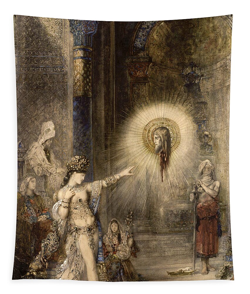 Gustave Moreau Tapestry featuring the painting The Apparition by Gustave Moreau