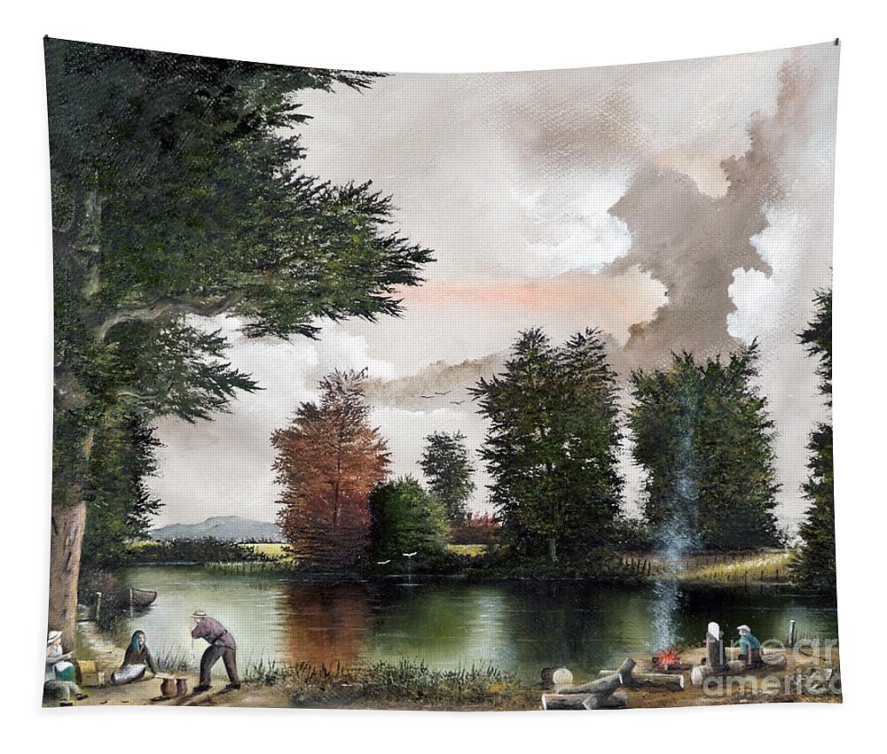 Countryside Tapestry featuring the painting The Picnic by Ken Wood