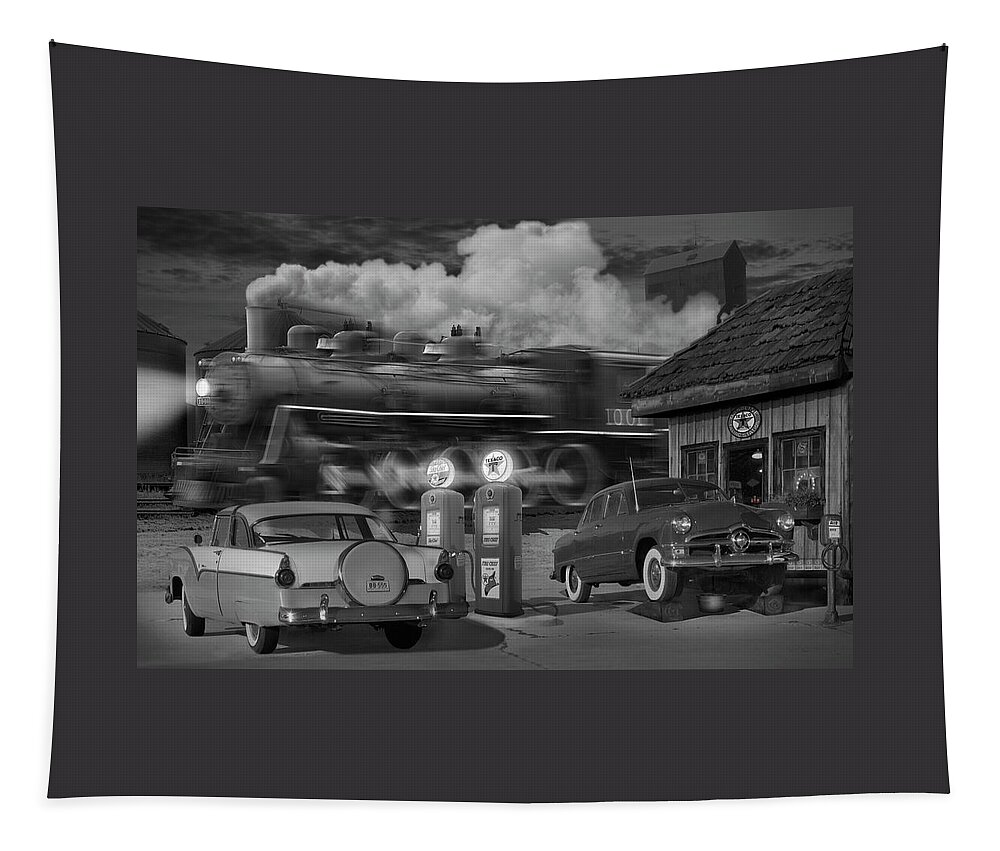 Transportation Tapestry featuring the photograph The Pumps by Mike McGlothlen