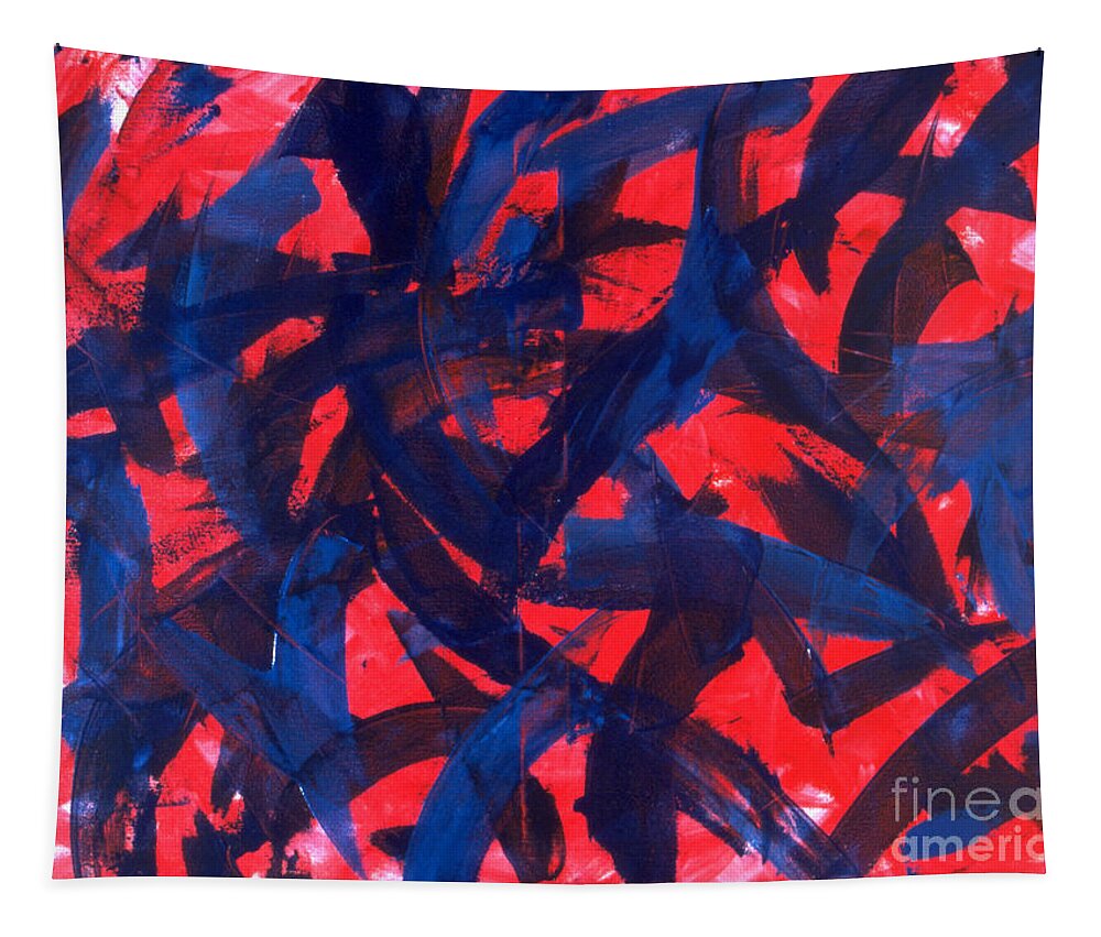 Abstract Tapestry featuring the painting Transitions VII #1 by Dean Triolo