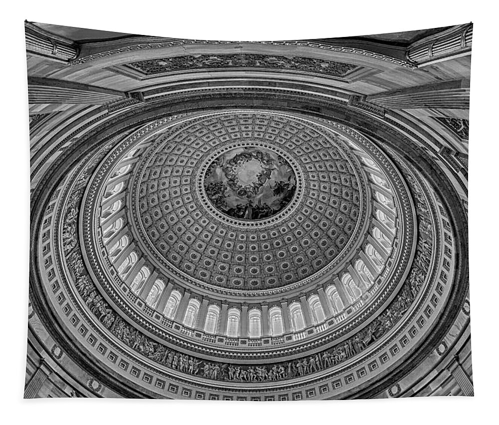 Us Capitol Rotunda Tapestry featuring the photograph US Capitol Rotunda #1 by Susan Candelario