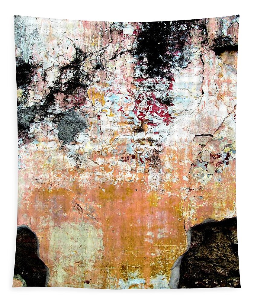 Texture Tapestry featuring the digital art Wall Abstract 87 by Maria Huntley