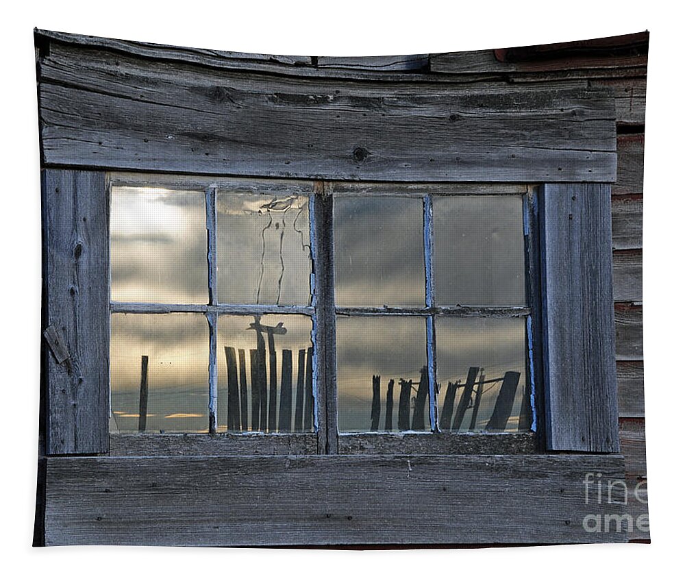 Old Tapestry featuring the photograph Window Reflections #1 by Vivian Christopher