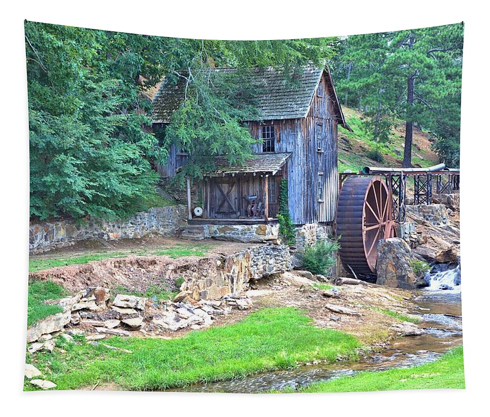 10385 Tapestry featuring the photograph Sixes Mill on Dukes Creek by Gordon Elwell