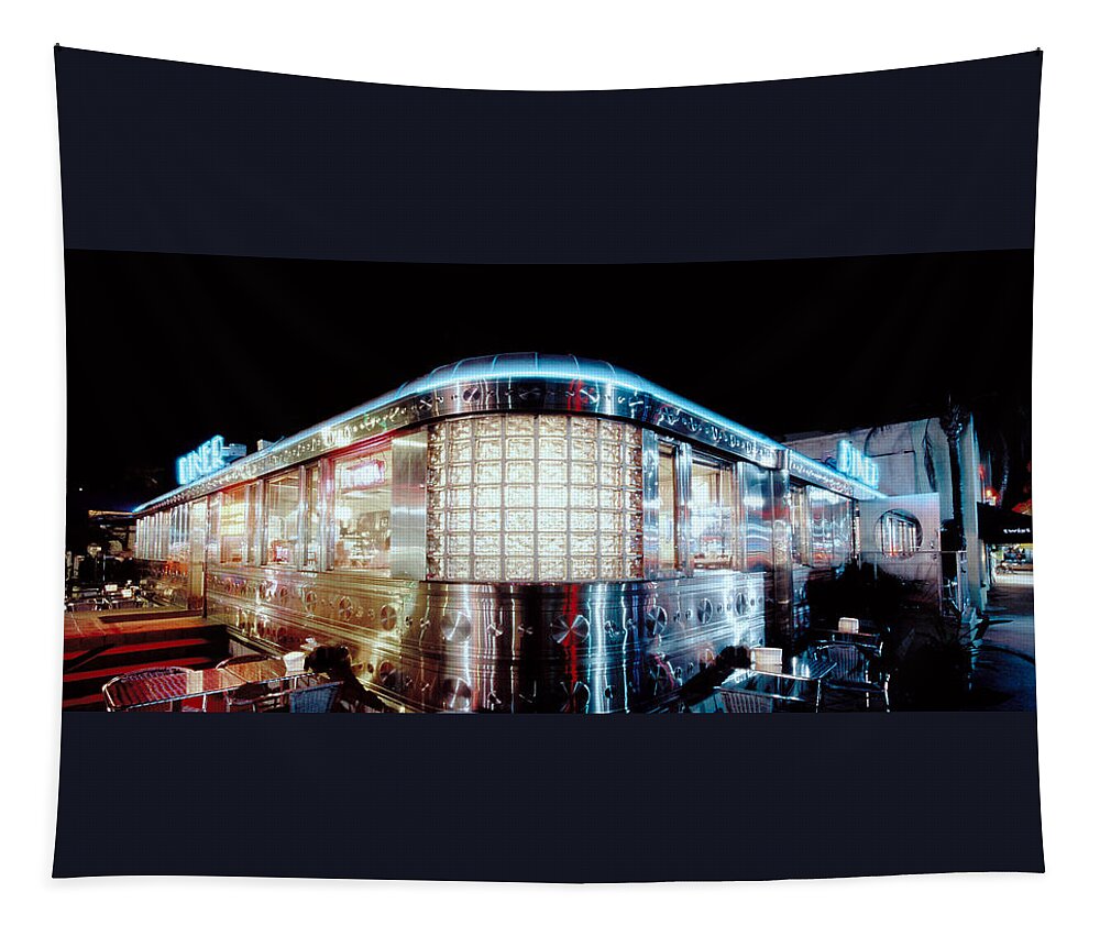 Miami Beach Tapestry featuring the photograph 11th Street Diner by Gary Dean Mercer Clark