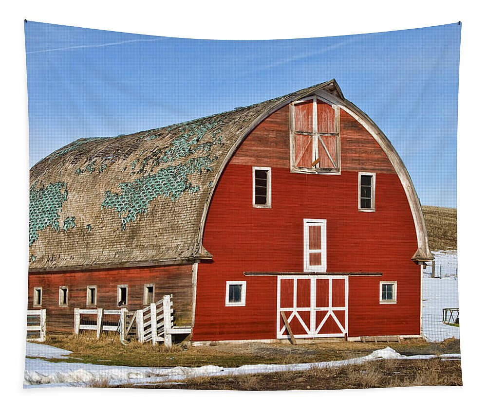 Barns Tapestry featuring the photograph 1927 Barn by Paul DeRocker