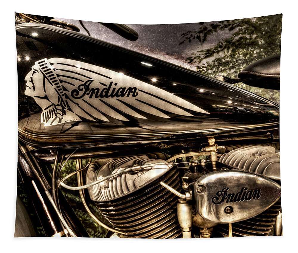 D6-z-2132-hd Tapestry featuring the photograph 1934 Indian Chief by Paul W Faust - Impressions of Light